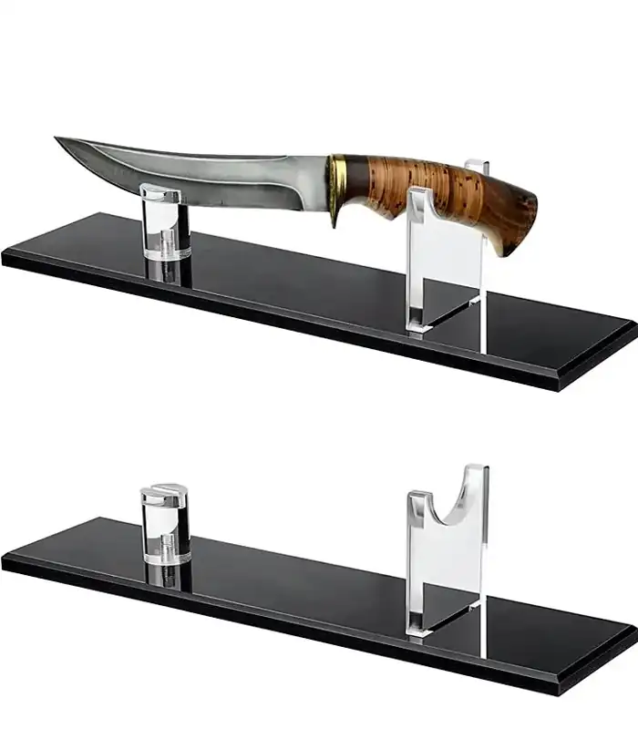 Soporte de exhibición en acrílico para cuchillo
